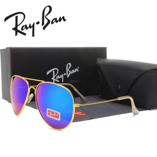 Rayban แว่นกันแดด กระจกนักบิน สไตล์วินเทจ หรูหรา สําหรับขับขี่กลางแจ้ง ทุกเพศ