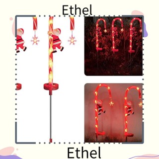 Ethel1 โคมไฟ Led พลังงานแสงอาทิตย์ สําหรับตกแต่งคริสต์มาส 2 ชิ้น