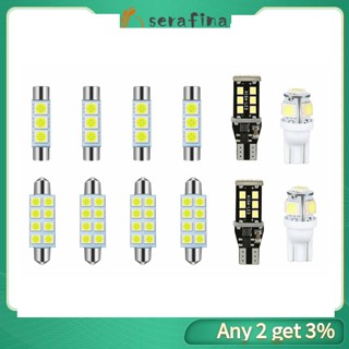 Rf ชุดหลอดไฟติดป้ายทะเบียนรถยนต์ 1210 T10 Ba9s 5050 ประหยัดพลังงาน 12 ชิ้น