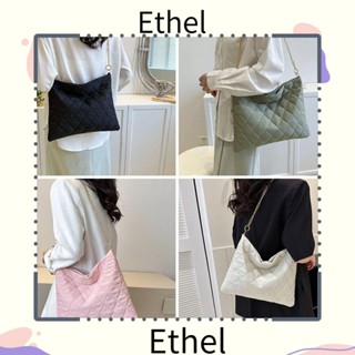 Ethel1 กระเป๋าสะพายไหล่ ทรงโท้ท สายโซ่ ความจุขนาดใหญ่ แฟชั่นสําหรับสตรี