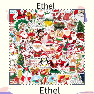 Ethel1 สติกเกอร์ ลายการ์ตูนซานตาคลอส กวางเรนเดียร์ ของขวัญคริสต์มาส สําหรับตกแต่งเด็กผู้หญิง วัยรุ่น