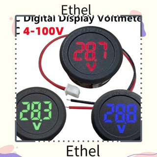 Ethel1 เครื่องทดสอบโวลต์มิเตอร์ดิจิทัล RMS DC 4-100V สองสาย 2 ชิ้น