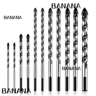 Banana1 ชุดดอกสว่านเจาะกระเบื้อง เซรามิค อัลลอย สีดํา 1/8 นิ้ว -1/2 นิ้ว 10 ชิ้น