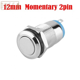 【ONCEMOREAGAIN】Button High Latcing Metal Mini Momentary Round Waterproof 2-Pin 250VAC