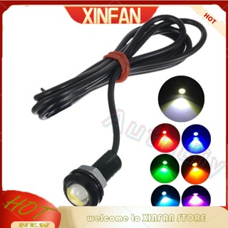 Xinfan ไฟตานกอินทรีย์ LED 12V 24V 18 มม. สีขาว เหลือง แดง สําหรับตกแต่งรถยนต์ รถจักรยานยนต์