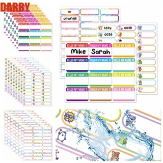 Darby สติกเกอร์ป้ายชื่อ กันน้ํา มีกาวในตัว สําหรับตกแต่งโต๊ะเรียน 5 แผ่น