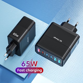 อะแดปเตอร์ชาร์จ USB PD 65W 6 พอร์ต Type C USB QC 3.0 สําหรับ IP xiaomi