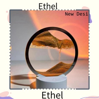 Ethel1 โคมไฟตั้งโต๊ะ รูปทรายไหล 360 องศา สําหรับของขวัญเพื่อน° นาฬิกาทราย หมุนได้ ของขวัญ สําหรับตกแต่ง