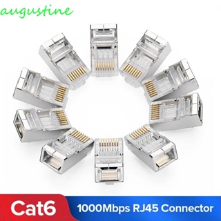 Augustine Cat6 RJ45 อุปกรณ์เชื่อมต่อเครือข่าย Cat6 CAT6e ชุบทอง