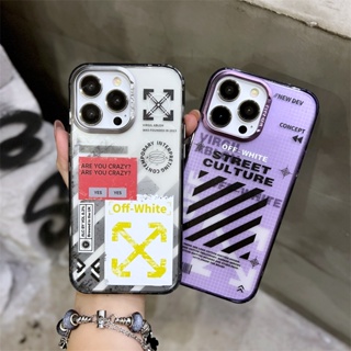 เคสโทรศัพท์มือถือ ซิลิโคน กันกระแทก ลาย Offwhite สร้างสรรค์ สําหรับ Apple Iphone 14 11 12 13 pro max 13promax 14promax 13Pro 12promax