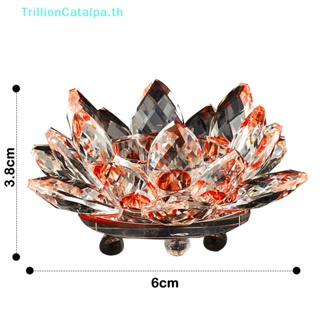 Trillioncatalpa ฟิกเกอร์ดอกบัวแก้วคริสตัล 60 มม. สําหรับตกแต่งบ้าน งานแต่งงาน ปาร์ตี้ ของที่ระลึก