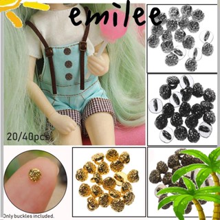 Emilee กระดุม ขนาดเล็ก 20/40 ชิ้น สําหรับตุ๊กตา DIY