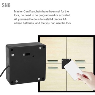 SN6 โฮมออฟฟิศ RFID Smart Drawer Lock ล็อคตู้อัจฉริยะ Electronic Invisible Reader