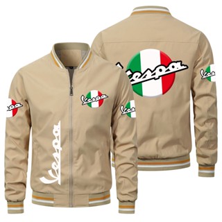 VESPA LOGO baseball uniform GTS300 Primavera sprint outdoor riding zipper thin sports windproof jacket