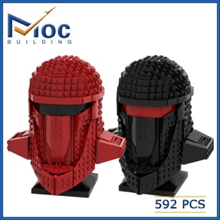 New products preferential creative MOC small particle building blocks Star Wars series movie character helmet DIY assembling model