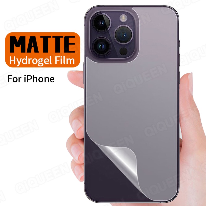 ฟิล์มไฮโดรเจลกันรอยหน้าจอ หน้า หลัง เนื้อแมตต์ สําหรับ iPhone 15 14 13 12 11 Pro Max 12 13 Mini 14 Plus
