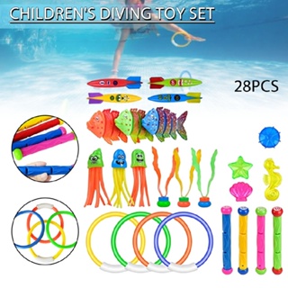 Pool Diving Toys 28 Pcs Underwater Swimming Pool Toys for Kids Water Game