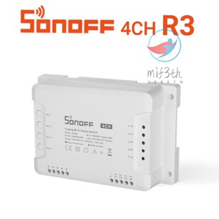 Sonoff 4CH R3 4-gang Wi-Fi DIY สวิตช์อัจฉริยะ 4 ทาง โมดูลสวิตช์อัตโนมัติในบ้าน เข้ากันได้กับ Alexa Google Home