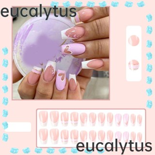 Eucalytus1 เล็บปลอม แบบกด DIY สไตล์ฝรั่งเศส