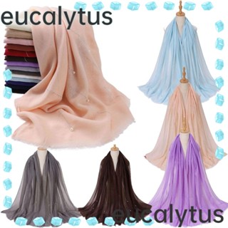 Eucalytus1 ฮิญาบ ผ้าคลุมไหล่ ผ้าพันคอ หรูหรา คุณภาพพรีเมี่ยม ผ้าคลุมไหล่ ผ้าพันคอ หมวกกันน็อค ผู้หญิง มุสลิม