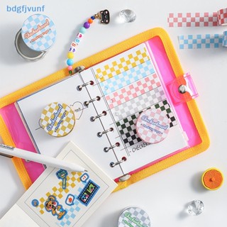 Bdgf เทปวาชิ ลายตารางหมากรุก สําหรับสมุดไดอารี่ แพลนเนอร์ DIY 1 ม้วน TH