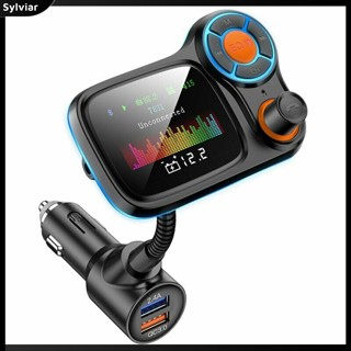 [sylviar] เครื่องเล่น Mp3 ไร้สาย บลูทูธ T831 Qc3.0 ชาร์จเร็ว พร้อมบรรยากาศ สําหรับรถยนต์