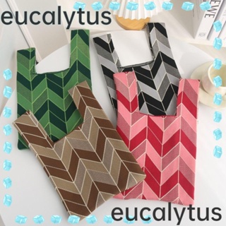 Eucalytus1 กระเป๋าถือ กระเป๋าสะพายไหล่ ผ้าถัก สําหรับผู้หญิง