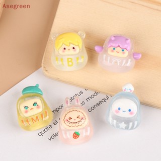 [Asegreen] จี้ตุ๊กตาเรซิ่น รูปผลไม้น่ารัก เรืองแสง DIY 5 ชิ้น