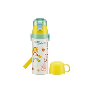 Skater stainless steel water bottle 430ml Chipmunk 23 childrens straight drinking cup 2WAY with cup SKDC4-A