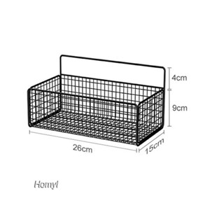 [Homyl] ตะกร้าแขวนผนัง เหนือตู้ ประตู จัดระเบียบ สําหรับตู้กับข้าว ห้องน้ํา