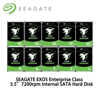 Seagate EXOS ฮาร์ดไดรฟ์ 3.5 นิ้ว Enterprise HDD 1TB 2TB 4TB 6TB 8TB 10TB 12TB 14TB 16TB 18TB SATA 7200 Turn Point 256MB 3.5 นิ้ว