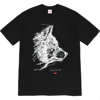 เสื้อยืดแขนสั้น พิมพ์ลายหมาป่า Sup Yohji Yamamoto