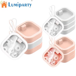 Lumiparty กล่องเก็บอุปกรณ์ทําผม แบบพกพา กันฝุ่น พร้อมที่จับ สําหรับเด็ก 4 ชิ้น