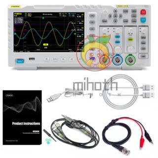 Fnirsi-1014d เครื่องกําเนิดสัญญาณอินพุต ออสซิลโลสโคป หน้าจอ TFT LCD 7 นิ้ว 100MHz* 2 Ana-log Bandwidth 1