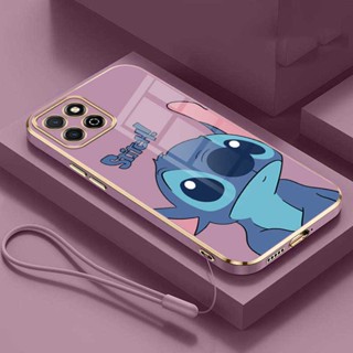 เคสโทรศัพท์มือถือ ซิลิโคนนุ่ม ขอบตรง ลายมอนสเตอร์ Stitch สําหรับ Honor X9a X9 X8 5G X6 X6s X7 X8a 5G X7a