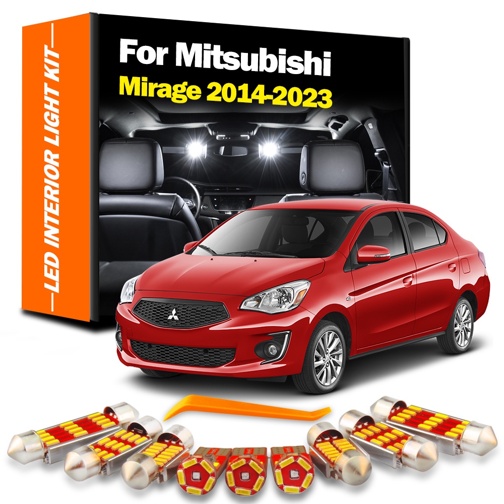 ชุดไฟ LED ติดป้ายทะเบียนรถยนต์ สําหรับ Mitsubishi Mirage 2014 2015 2016 2017 2018 2019 2020 2021 2022 2023 6 ชิ้น