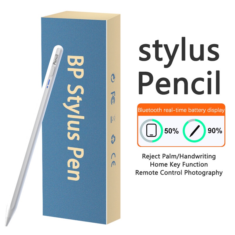 ปากกาไอแพด วางมือบนจอ+แรเงาได้  Stylus Pen สำหรับ iPad Air5 Air4 Air3 Gen9 เจน 8 เจน 7 เจน 6 เจน 10   ปากกาสไตลัส
