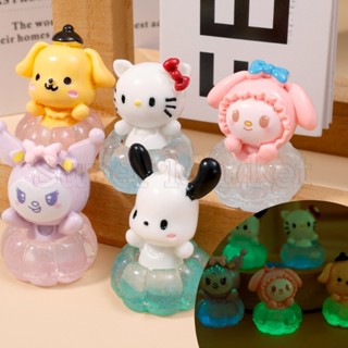 [ Featured ] ตุ๊กตาเรซิ่น รูปการ์ตูน Sanrio 3D เรืองแสงในที่มืด สําหรับตกแต่งบ้าน