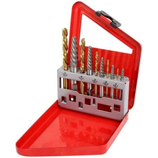 ⚡NEW 8⚡Drill Bit Set 10pcs/Set Steel Handed Extractor Reverse W/ 1* metal box