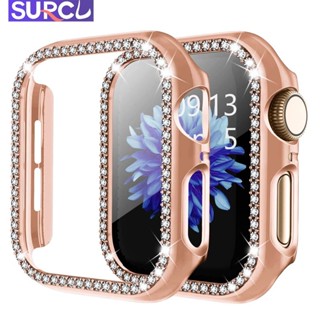 เคสนาฬิกาข้อมือ ประดับเพชร วิบวับ อุปกรณ์เสริม สําหรับ Apple watch Case 49 มม. 45 มม. 44 มม. 42 มม. 41 มม. 40 มม. 38 มม. iWatch series 3 4 5 6 SE 7 8 ultra