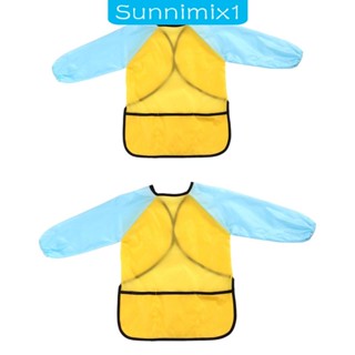 [Sunnimix1] ผ้ากันเปื้อนแขนยาว น้ําหนักเบา ใส่สบาย อเนกประสงค์ สําหรับเด็ก