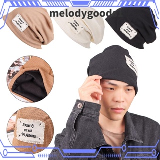 Melodygoods1 หมวกบีนนี่ ผ้าถัก ให้ความอบอุ่น ขนาดใหญ่ สําหรับผู้ชาย