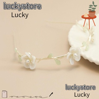 Lucky ที่คาดผม รูปกล้วยไม้ ดอกไม้ ประดับคริสตัล แวววาว เครื่องประดับ สําหรับเจ้าสาว งานแต่งงาน