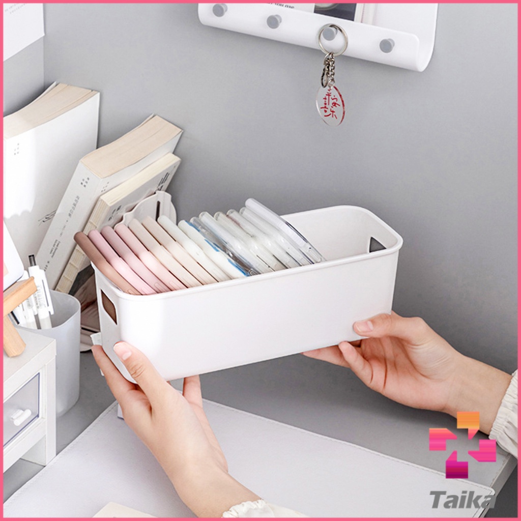 Taika กล่องเก็บของมินิมอล กล่องเก็บผลิตภัณฑ์ดูแลผิว จัดระเบียบบนโต๊ะ Desktop storage box