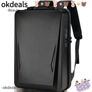 Okdeals กระเป๋าเป้สะพายหลัง ใส่แล็ปท็อป กันน้ํา กันขโมย ขนาด 17.3 นิ้ว สําหรับผู้ชาย