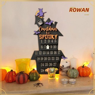 Rowans ปฏิทินนับถอยหลัง แบบไม้ ถอดออกได้ สําหรับแขวนตกแต่งปาร์ตี้ฮาโลวีน