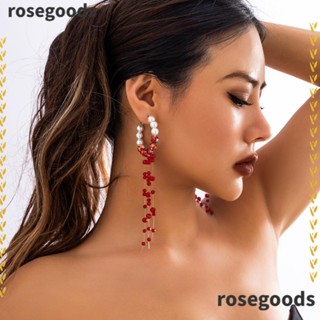 Rosegoods1 สร้อยข้อมือ ประดับมุก หลายชั้น สไตล์โกธิค สําหรับผู้หญิง