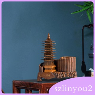 [szlinyou2] ที่วางปากกา รูปปั้นนกอินทรีย์ 9 ชั้น สไตล์วินเทจ สําหรับตกแต่งโต๊ะ