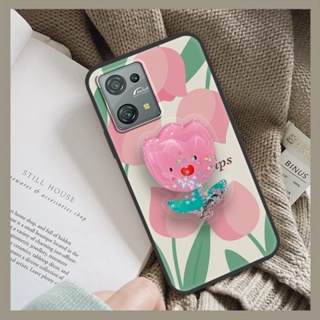 Cartoon Fashion Design Phone Case For Blackview Oscal C30/C30 Pro glisten Silicone Anti-knock Kickstand Anti-dust drift sand