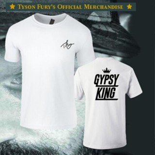 เสื้อยืด ลาย Tyson Fury Gypsy King สีขาว สําหรับผู้ใหญ่